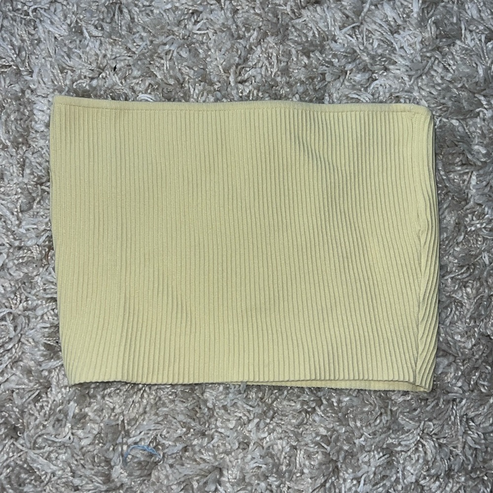 Pacsun pale yellow tube top